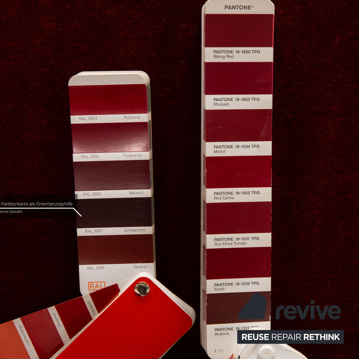 Bretz Gaudi Fabric Three Seater Red Sofa Couch