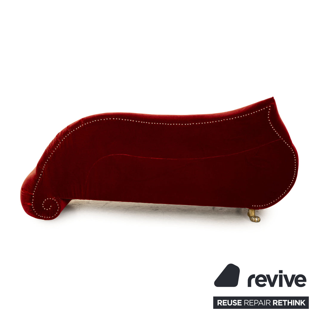 Bretz Gaudi Fabric Three Seater Red Sofa Couch