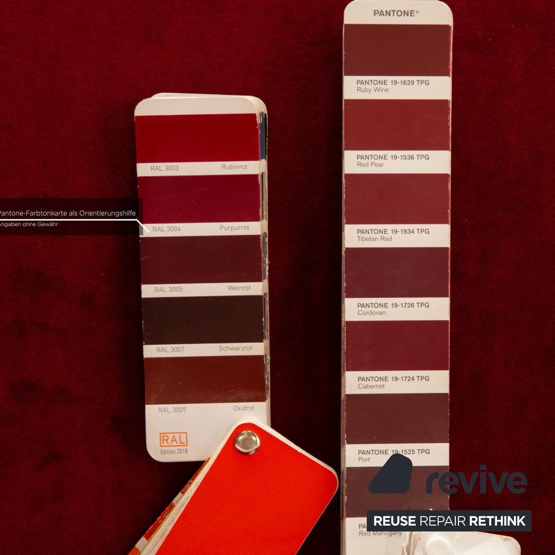 Bretz Gaudi Fabric Three Seater Red Sofa Couch New Cover