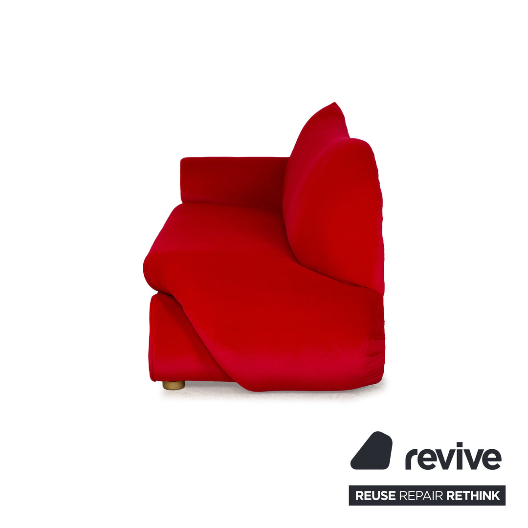 Bretz Gaudi Fabric Three Seater Red Sofa Couch