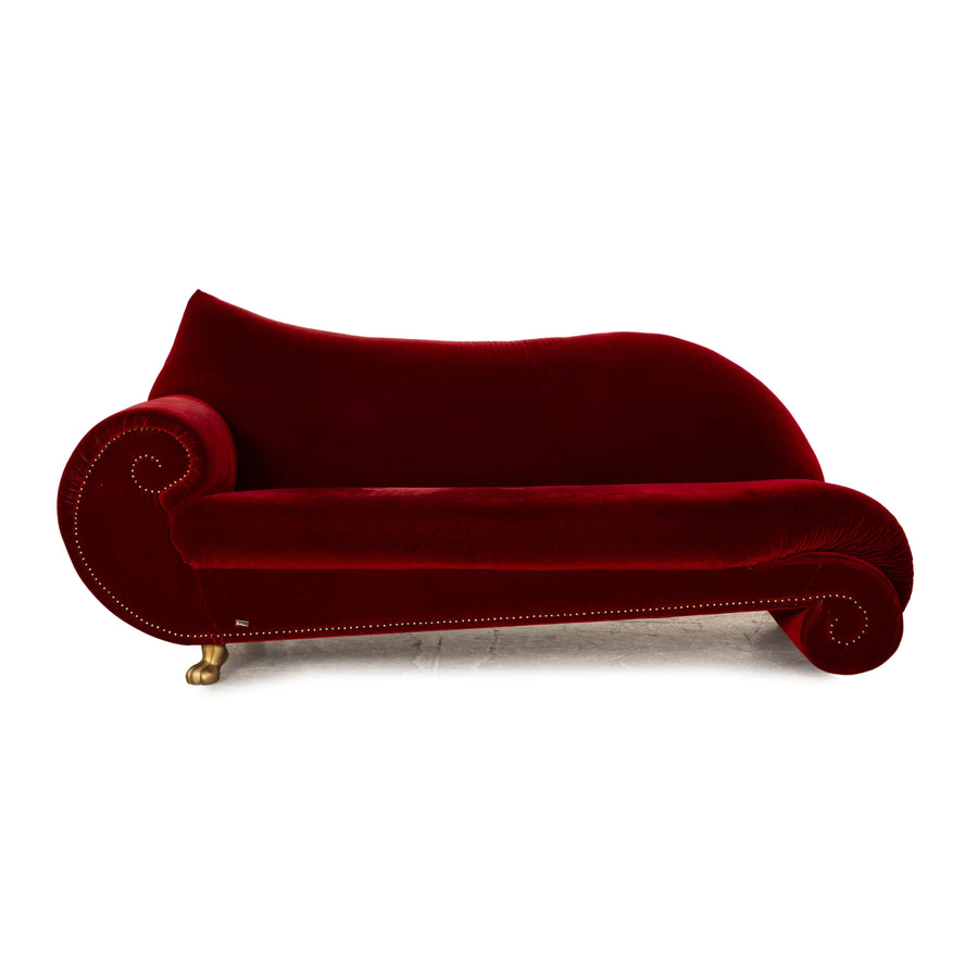 Bretz Gaudi Fabric Three Seater Red Sofa Couch