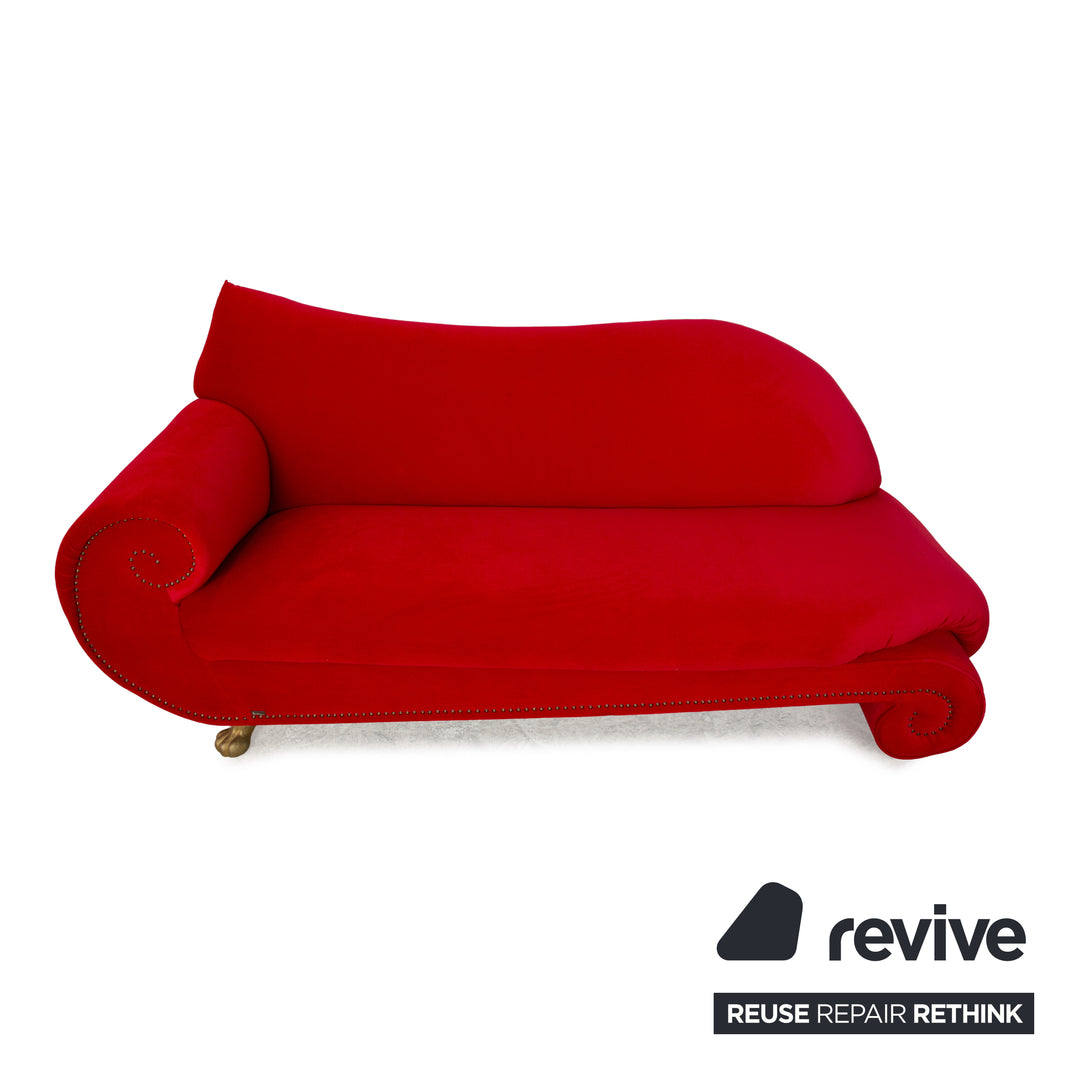 Bretz Gaudi Fabric Three Seater Red Sofa Couch