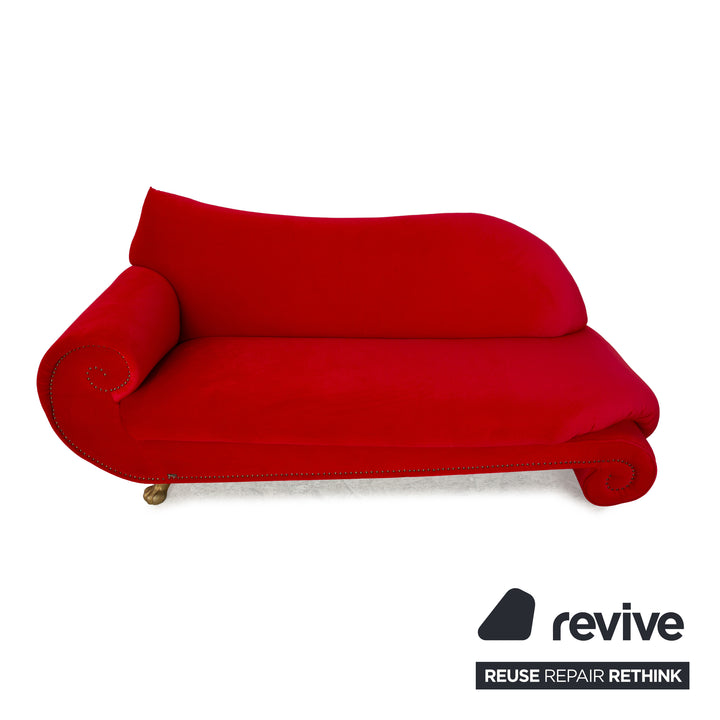 Bretz Gaudi Fabric Three Seater Red Sofa Couch