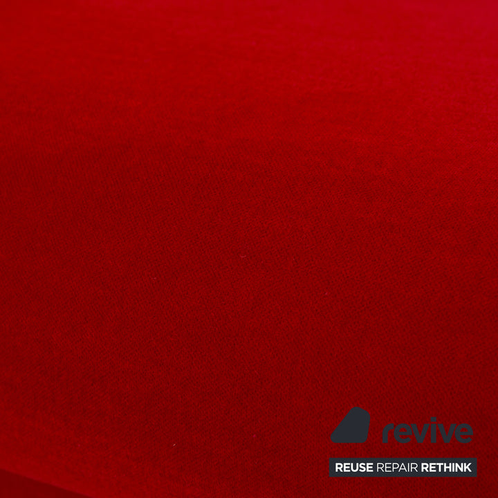 Bretz Gaudi Fabric Three Seater Red Sofa Couch