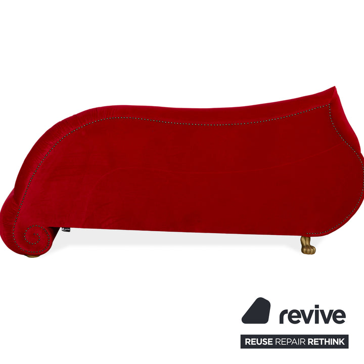 Bretz Gaudi Fabric Three Seater Red Sofa Couch