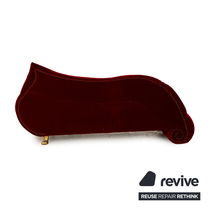 Bretz Gaudi Fabric Three Seater Red Sofa Couch