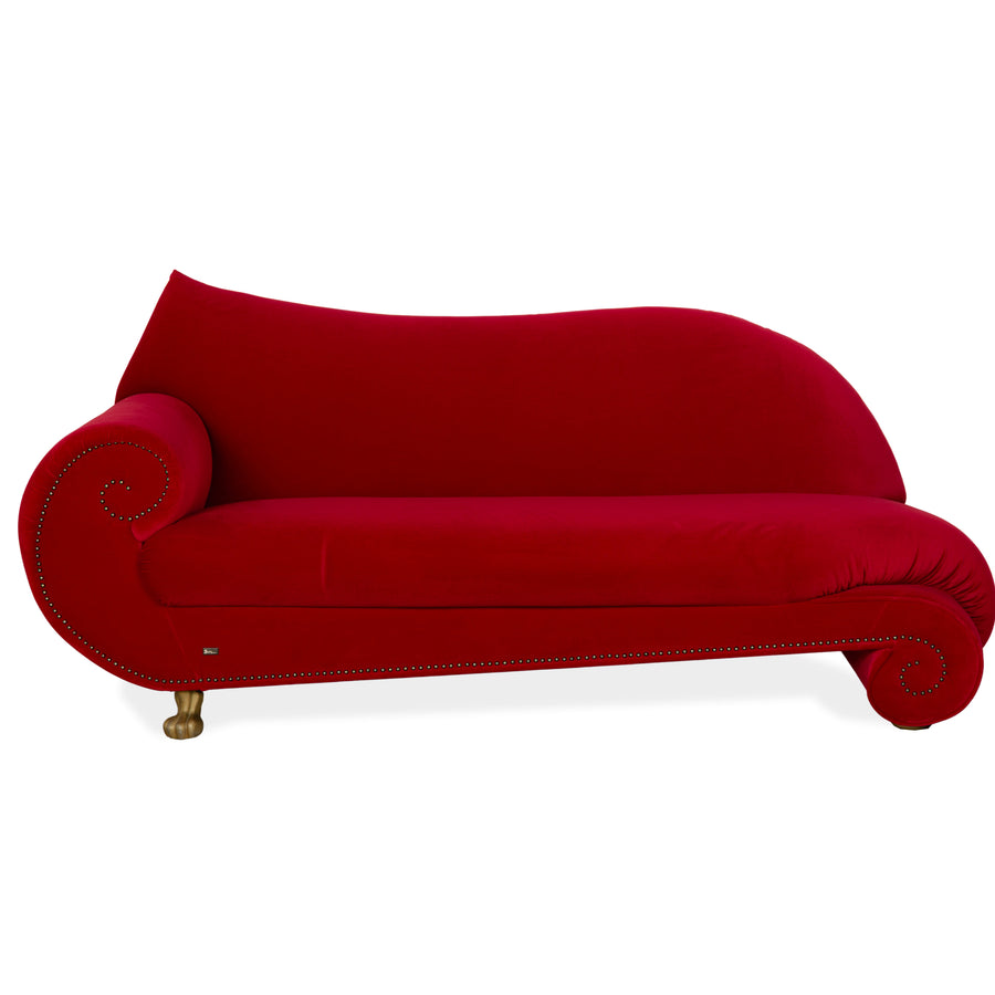 Bretz Gaudi Fabric Three Seater Red Sofa Couch