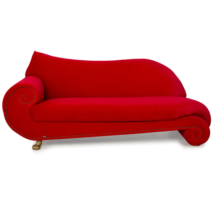 Bretz Gaudi Fabric Three Seater Red Sofa Couch