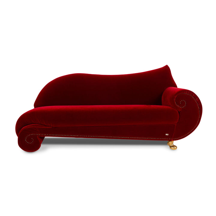 Bretz Gaudi Fabric Three Seater Red Sofa Couch
