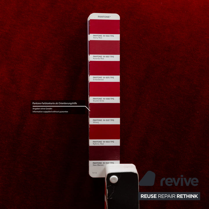 Bretz Gaudi Fabric Three Seater Red Sofa Couch