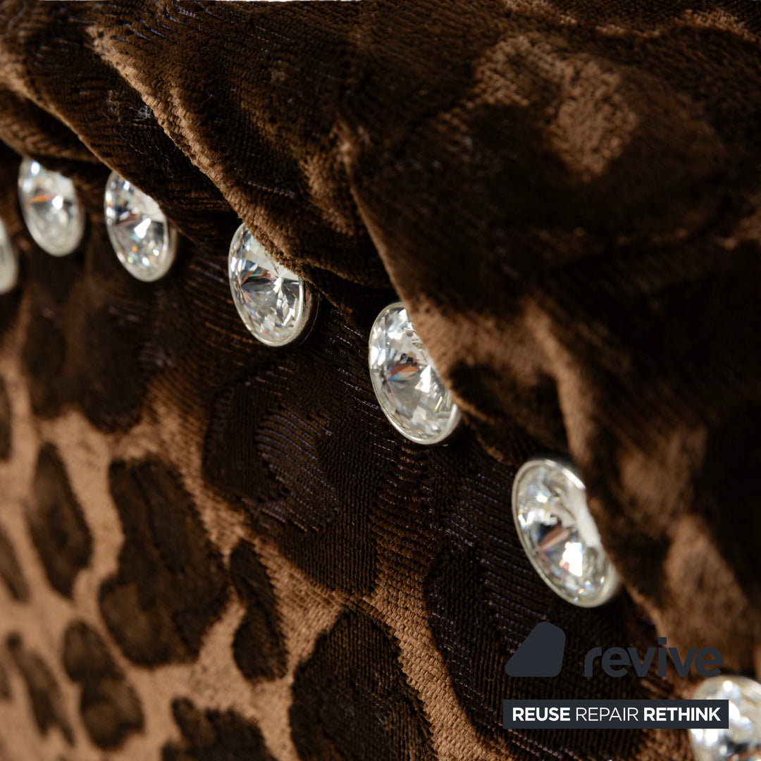 Bretz Gaudi Fabric Stool Brown