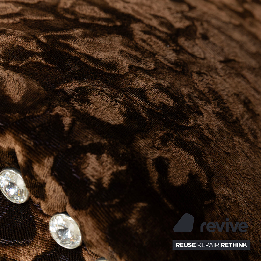 Bretz Gaudi Fabric Stool Brown