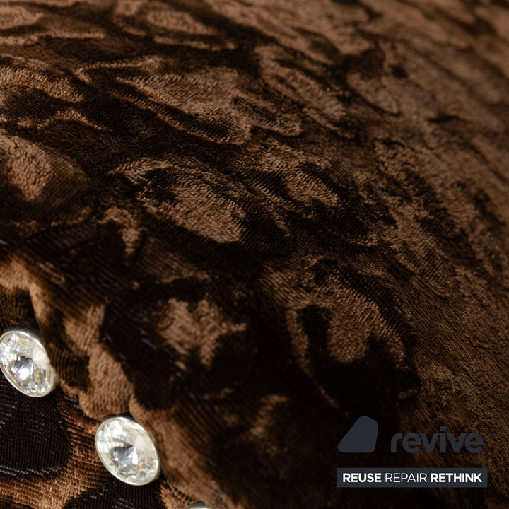 Bretz Gaudi Fabric Stool Brown