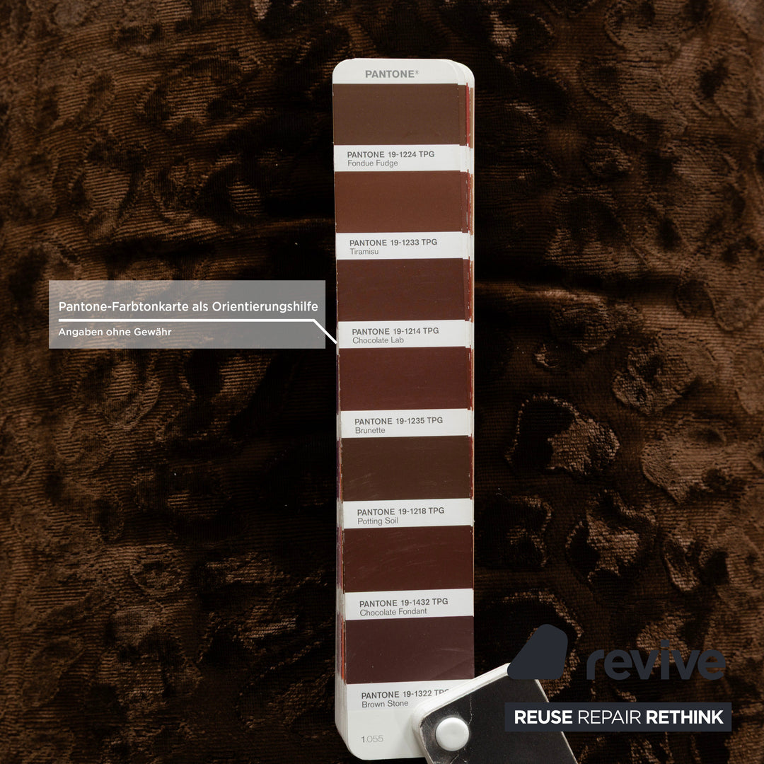 Bretz Gaudi Fabric Stool Brown