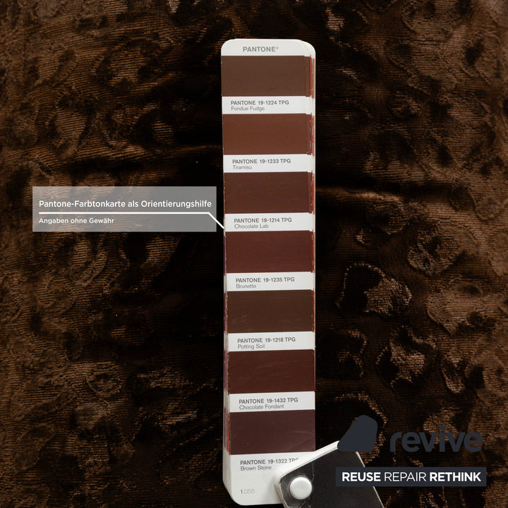 Bretz Gaudi Fabric Stool Brown