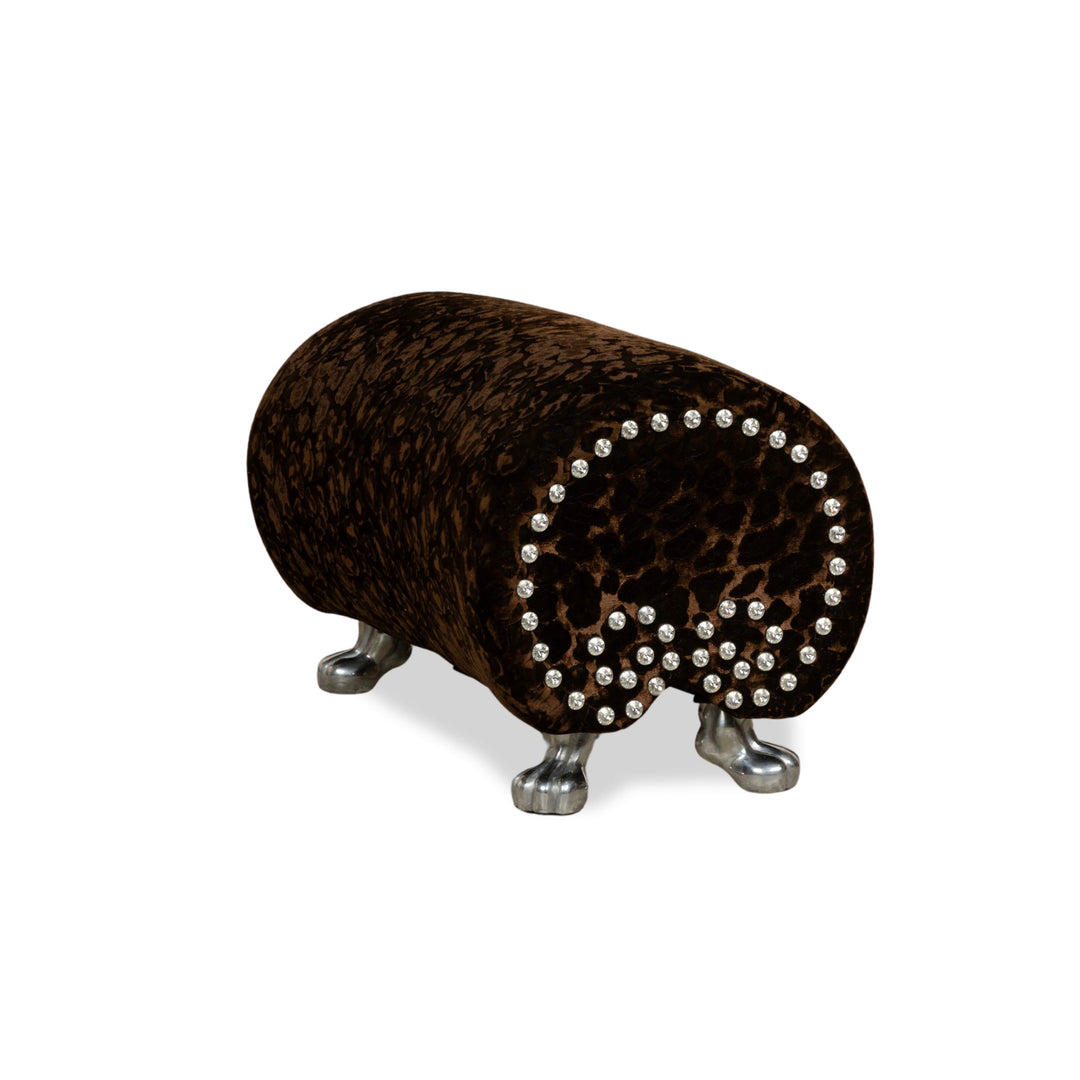 Bretz Gaudi Fabric Stool Brown