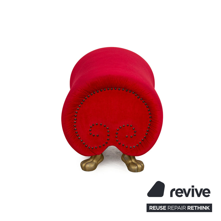 Bretz Gaudi fabric stool red