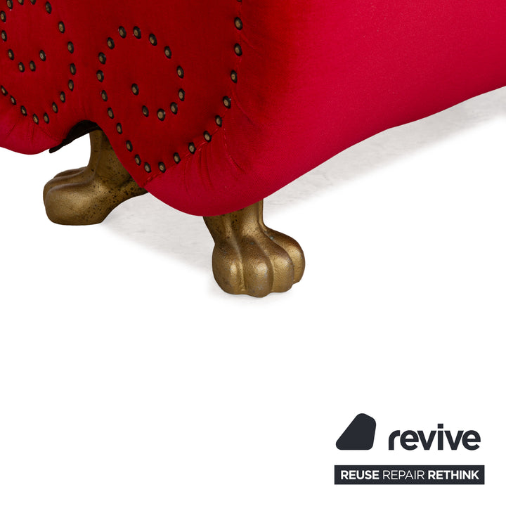 Bretz Gaudi fabric stool red