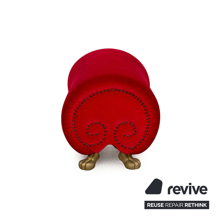 Bretz Gaudi fabric stool red