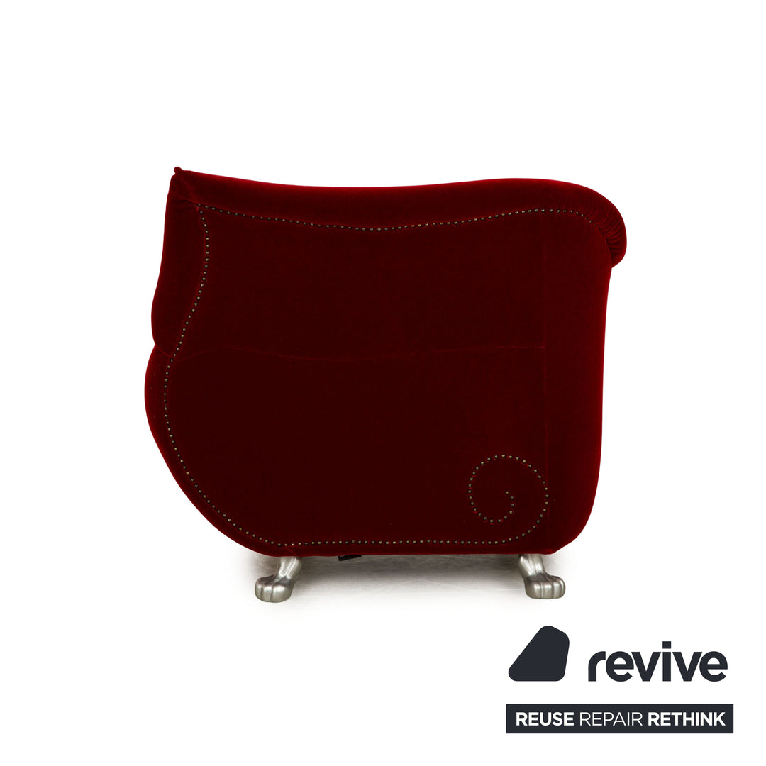 Bretz Gaudi fabric armchair red