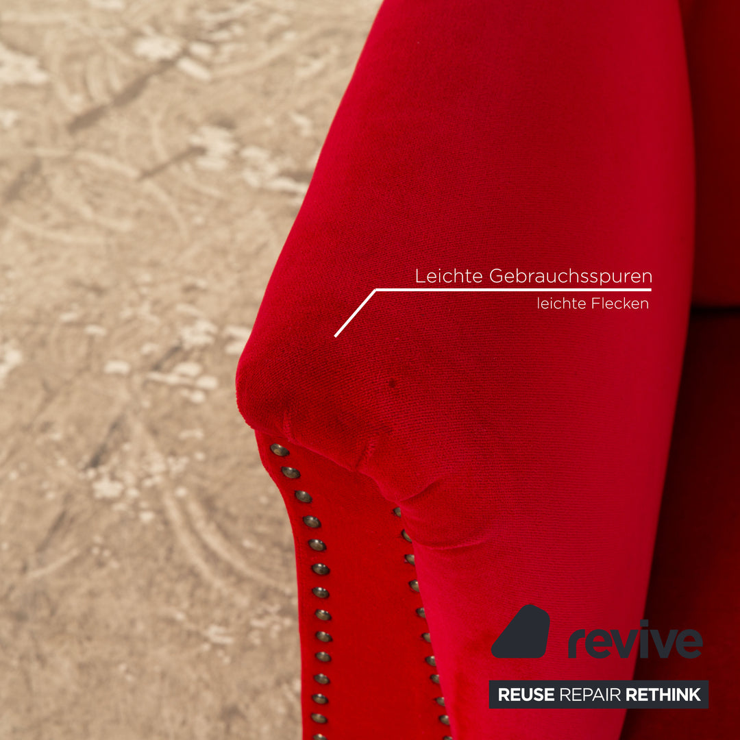 Bretz Gaudi fabric armchair red