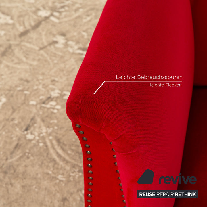 Bretz Gaudi fabric armchair red