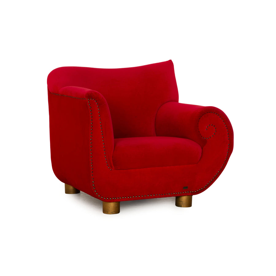 Bretz Gaudi fabric armchair red