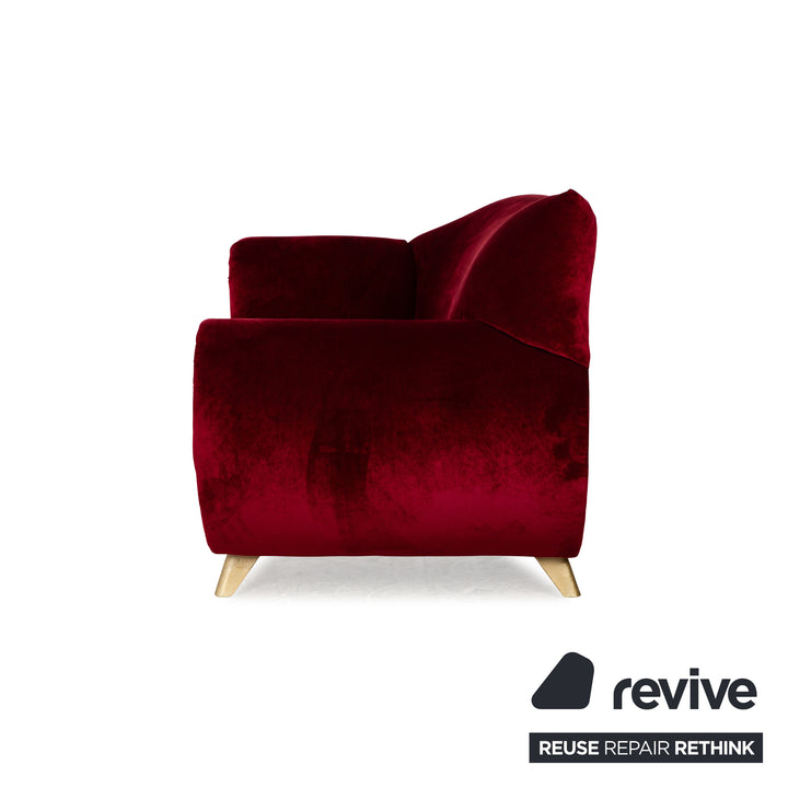 Bretz Gaudi Fabric Armchair Red Wine Red