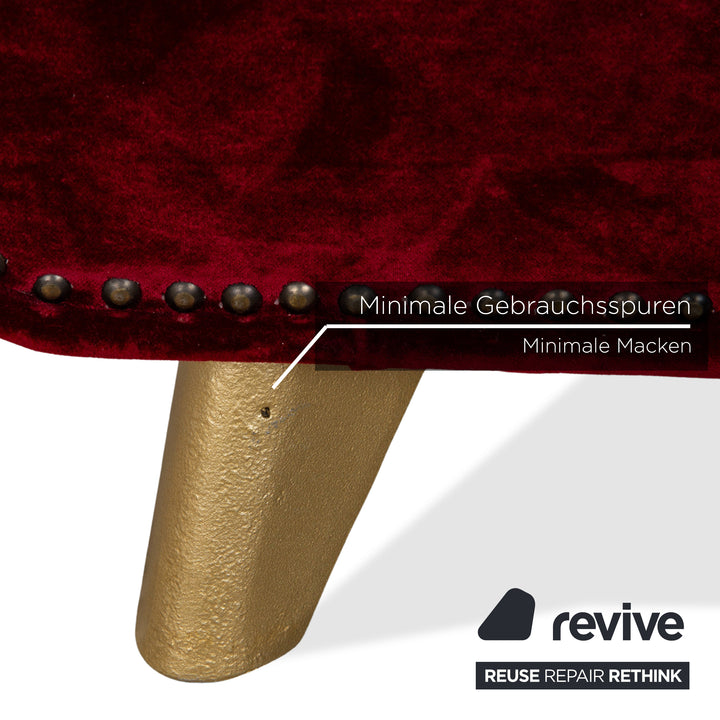 Bretz Gaudi Fabric Armchair Red Wine Red