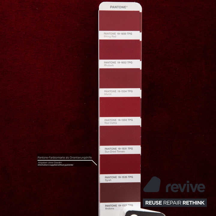 Bretz Gaudi Fabric Armchair Red Wine Red