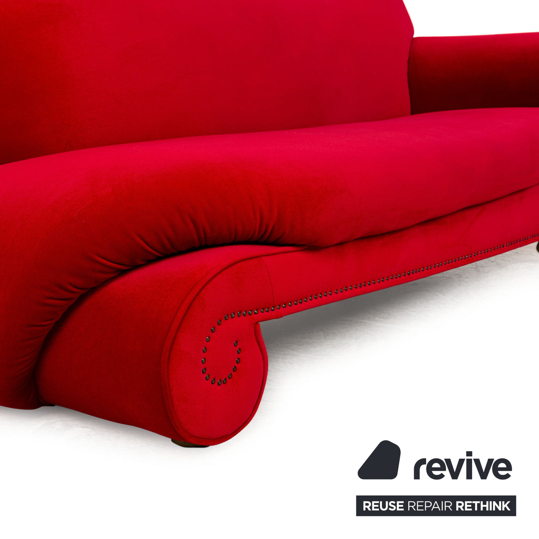 Bretz Gaudi fabric sofa set red stool three-seater red sofa couch