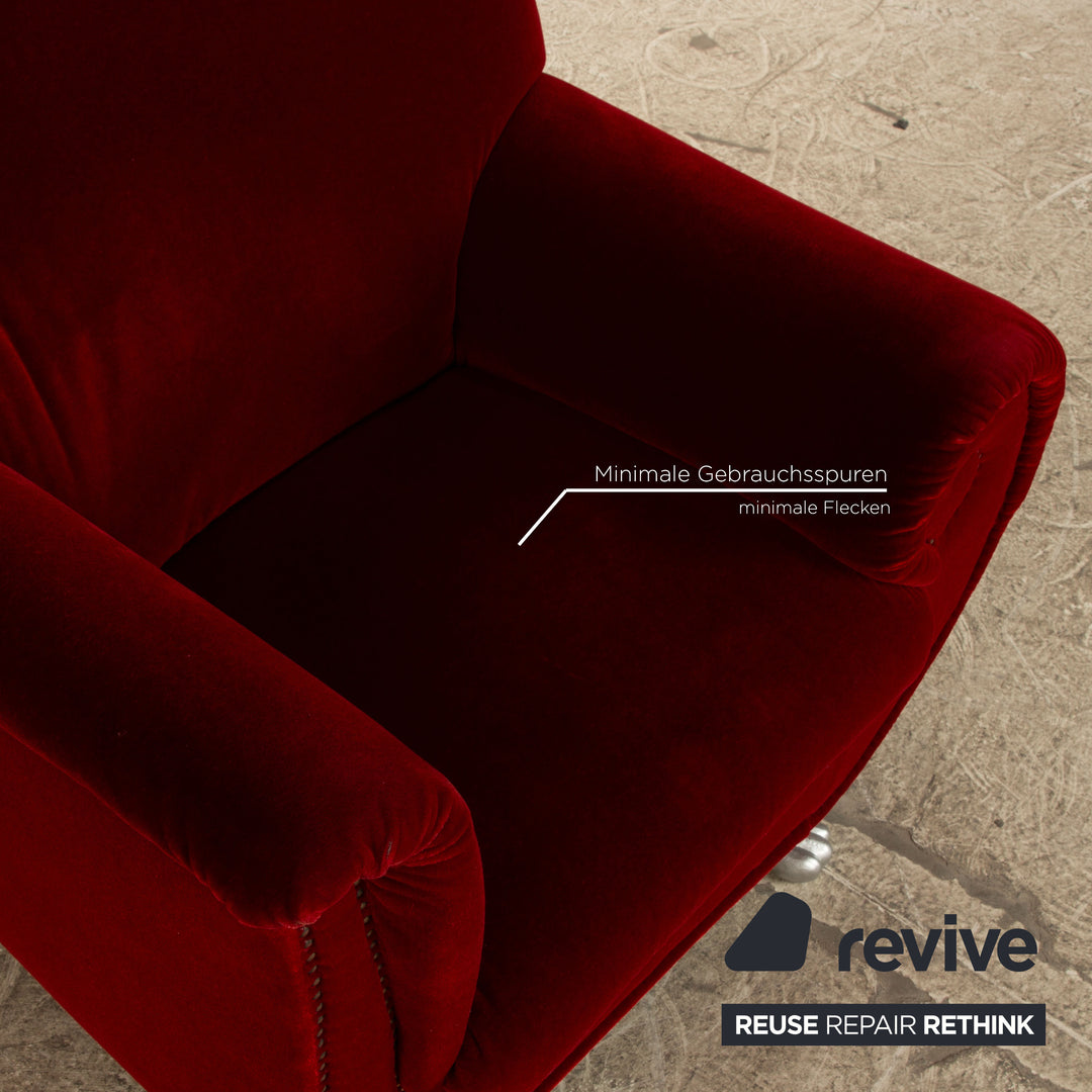 Bretz Gaudi fabric sofa set red armchair three-seater couch