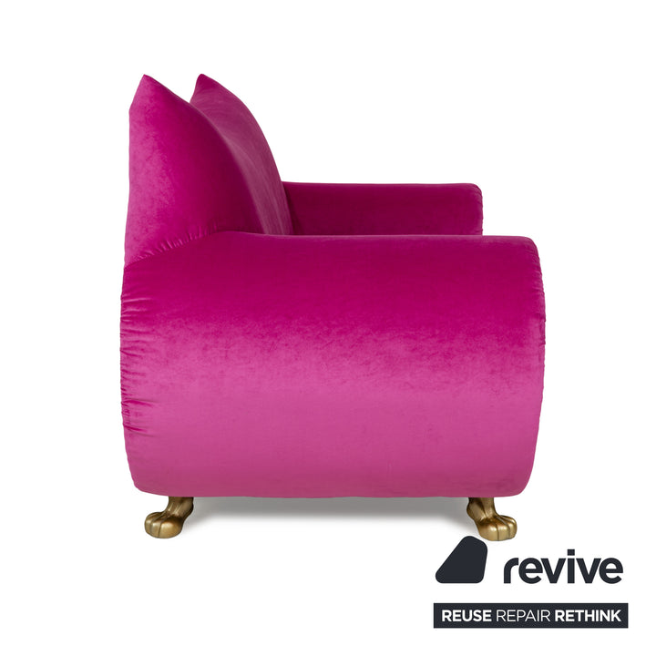 Bretz Gaudi fabric two-seater pink sofa couch reupholstery