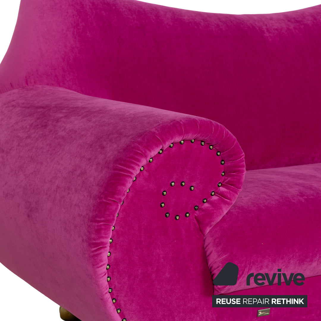 Bretz Gaudi fabric two-seater pink sofa couch reupholstery