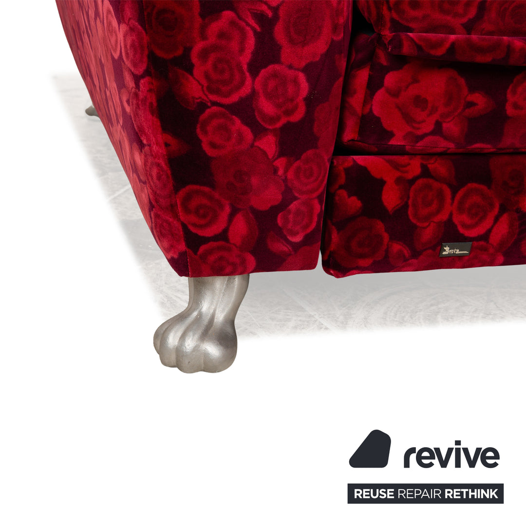 Bretz Monster fabric two-seater red manual function sofa couch sofa bed