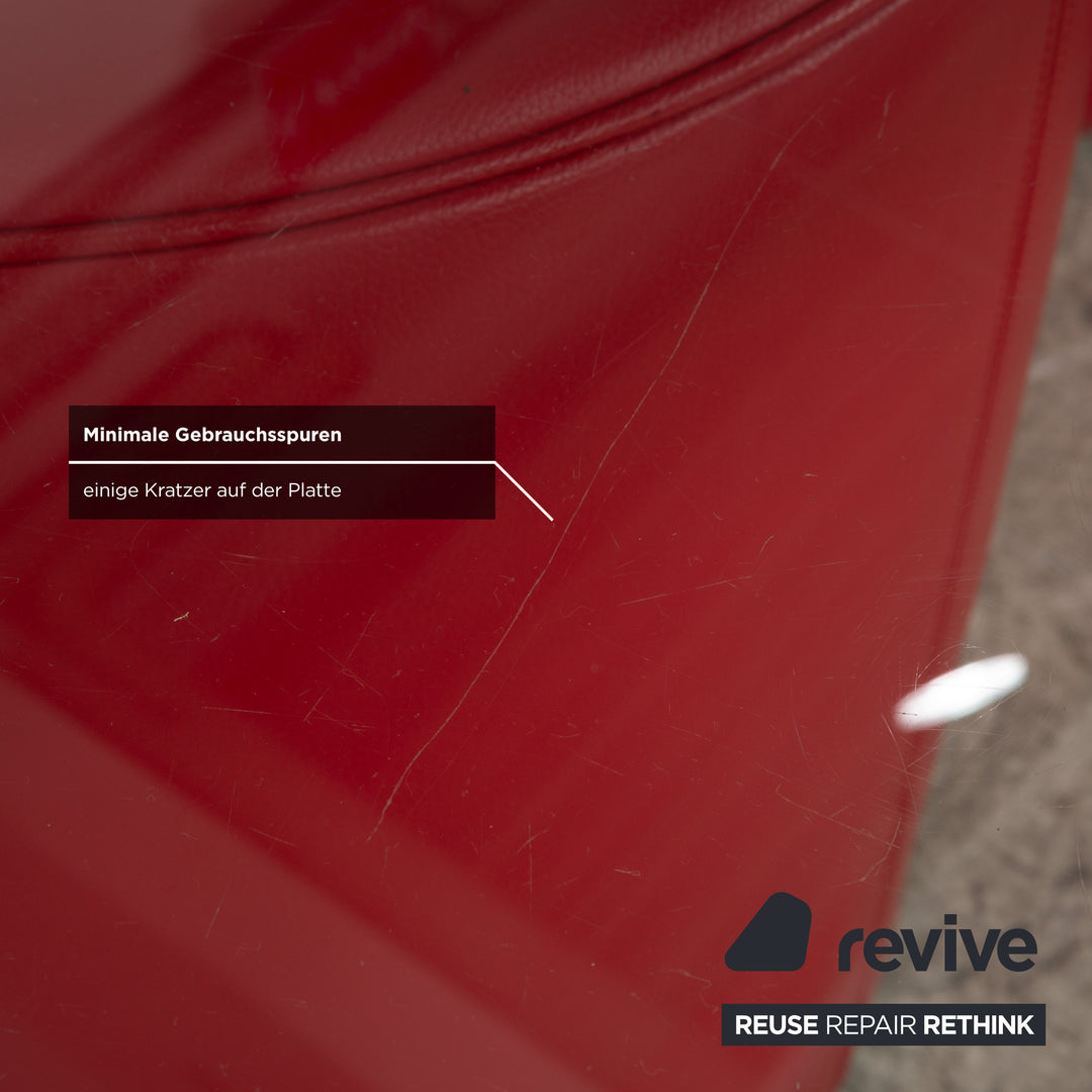 Bretz Glass Dining Table Red 159 x 99 cm