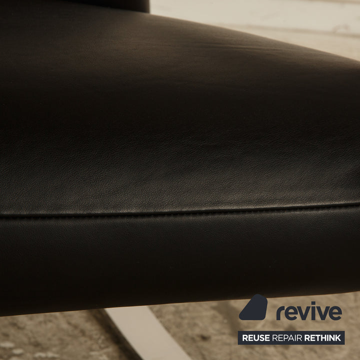 Bretz Highland B132 Leather Armchair Black Rocking Chair