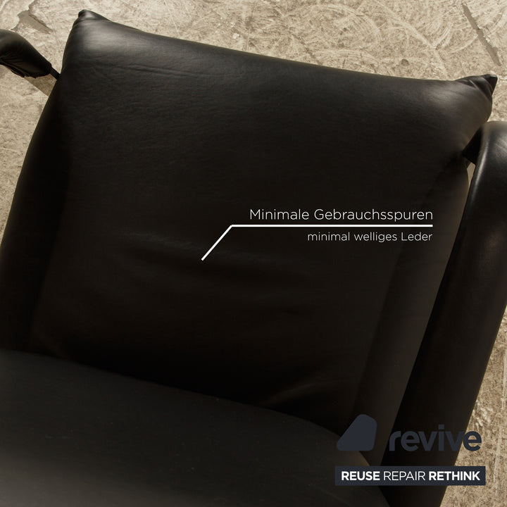 Bretz Highland B132 Leather Armchair Set Black 2x Armchair Rocking Chair