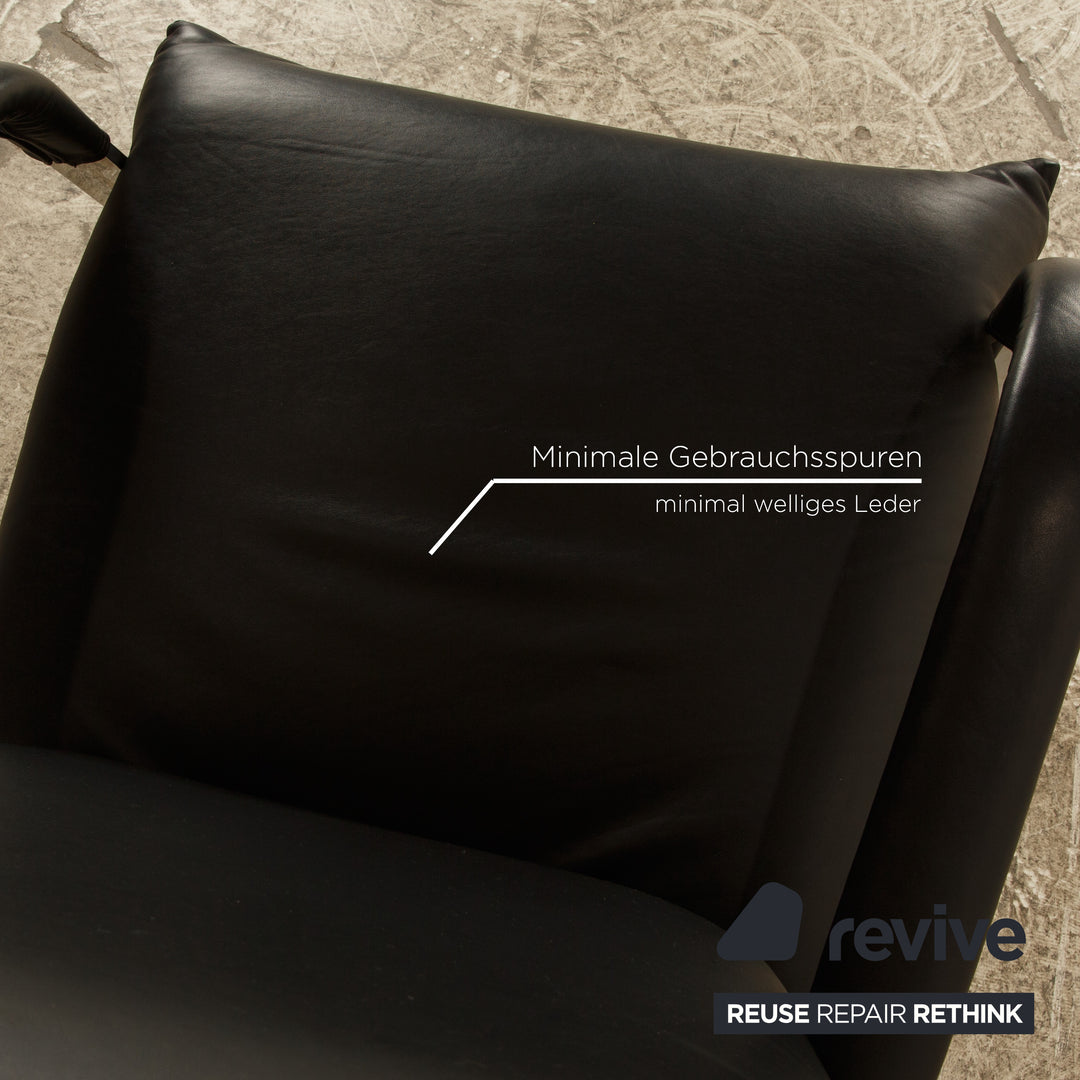 Bretz Highland B132 Leather Armchair Black Rocking Chair