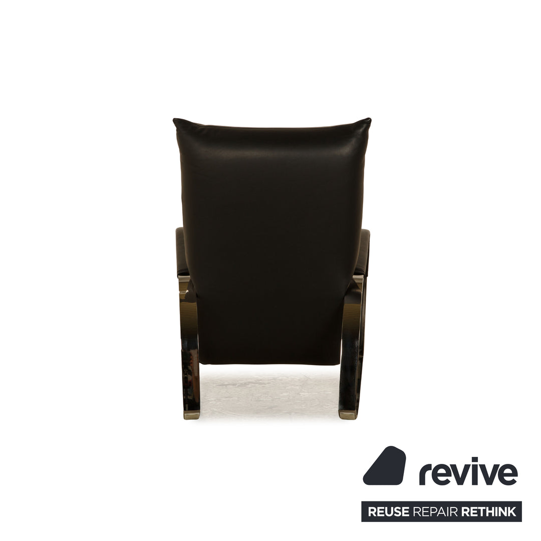 Bretz Highland B132 Leather Armchair Black Rocking Chair