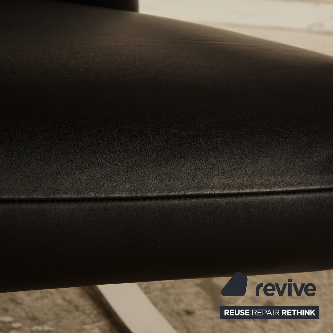 Bretz Highland B132 Leather Armchair Set Black 2x Armchair Rocking Chair