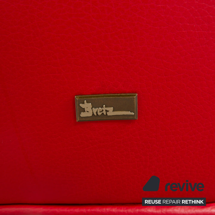 Bretz Jeannie Leather Armchair Red