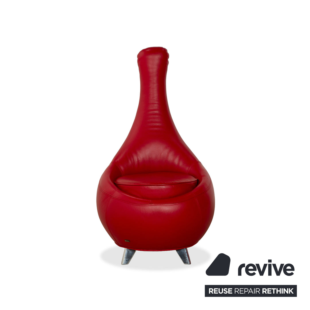 Bretz Jeannie Leather Armchair Red