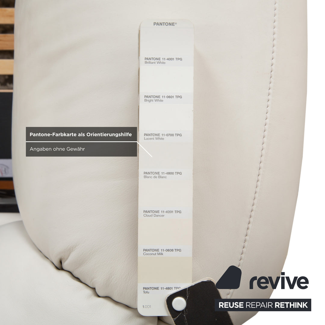 Bretz Rubber Leather Bed White Cream 200x200