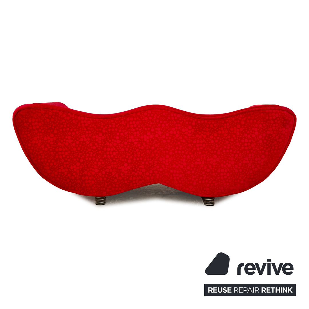 Bretz Laola Hookipa Fabric Three Seater Red Sofa Couch