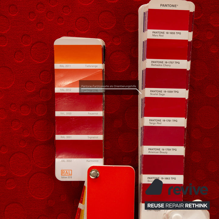 Bretz Laola Hookipa Fabric Three Seater Red Sofa Couch