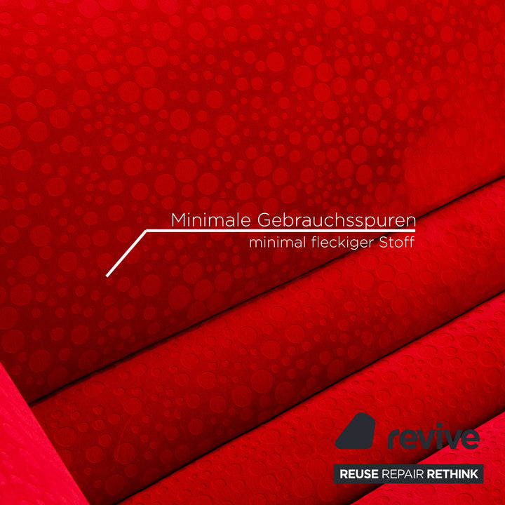 Bretz Laola Hookipa Fabric Three Seater Red Sofa Couch