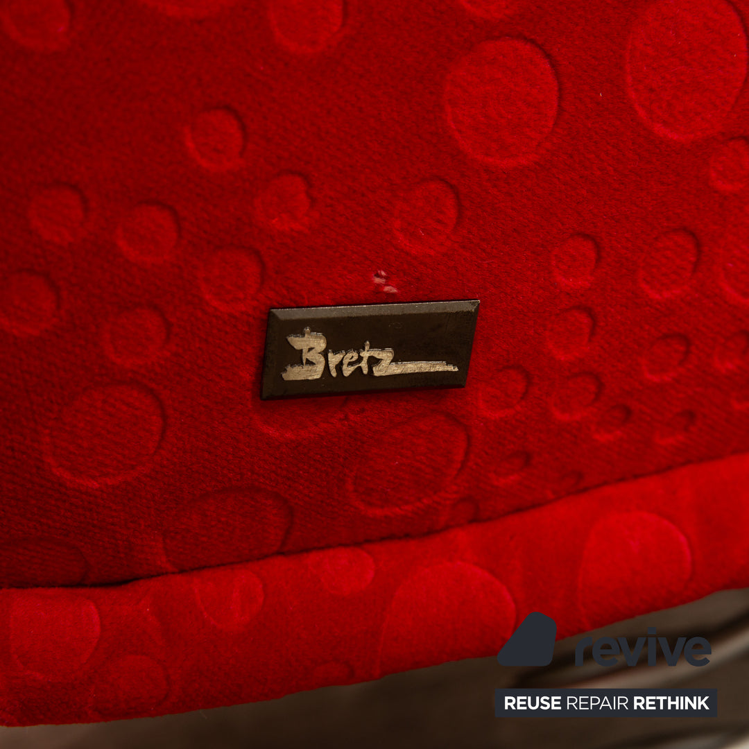 Bretz Laola Hookipa Fabric Three Seater Red Sofa Couch