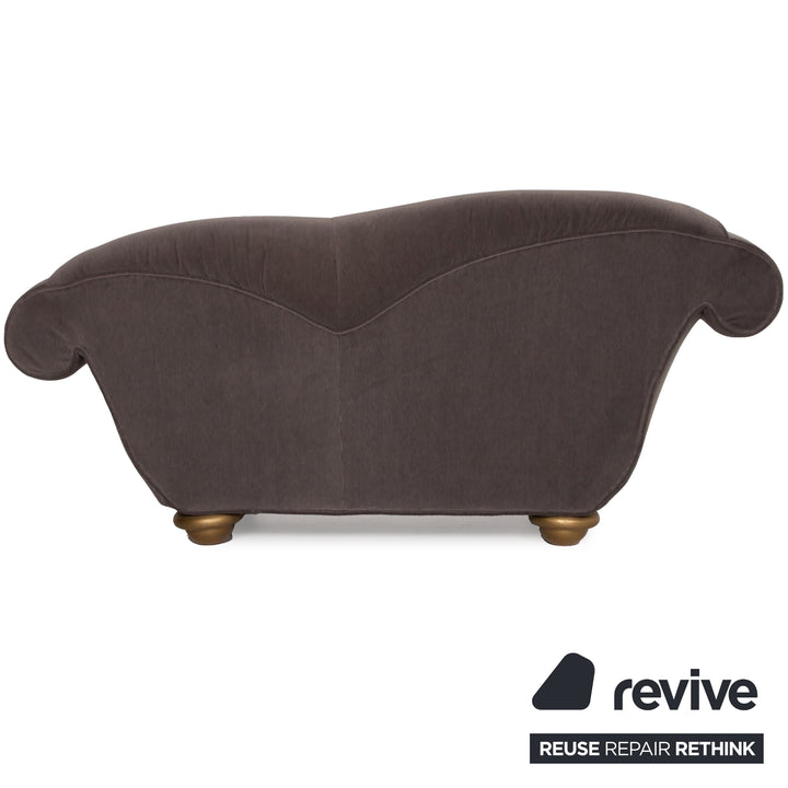 Bretz LouLou Fabric Sofa Grey Two-Seater Velvet