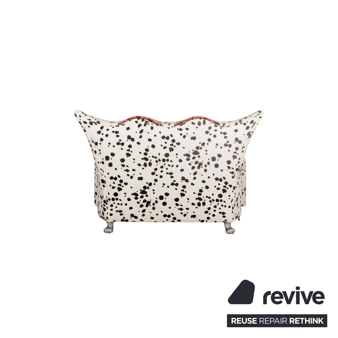 Bretz Lucky Fabric Lounger Cream White Black Red